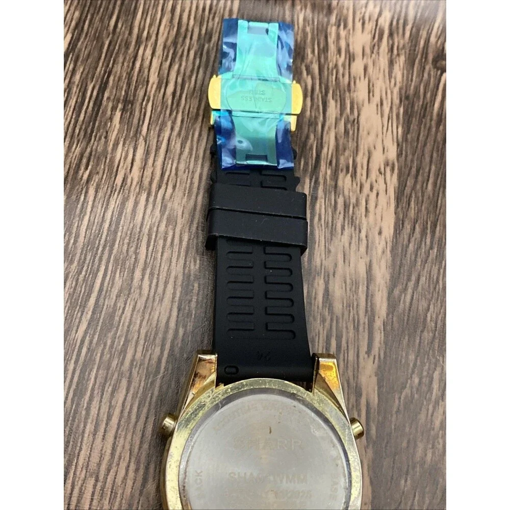 Sharp Gold and Black Digital Men’s Watch Mod New Battery, New Band